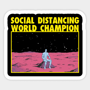 SOCIAL DISTANCING Dr. Manhattan Sticker